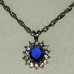 17" L Costume with Clear & 1 Blue Rhinestone